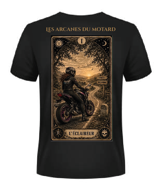 T-shirt "l'éclaireur" - I Les arcanes du motard (femme)