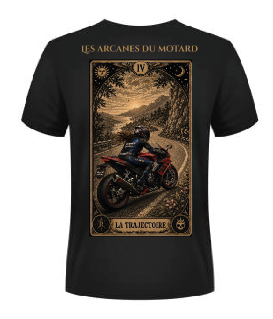 T-shirt "la trajectoire" - IV Les arcanes du motard (femme)