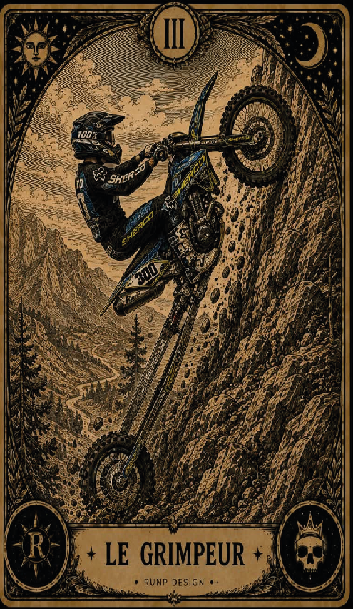 T-shirt "le grimpeur" - III Les arcanes du motard