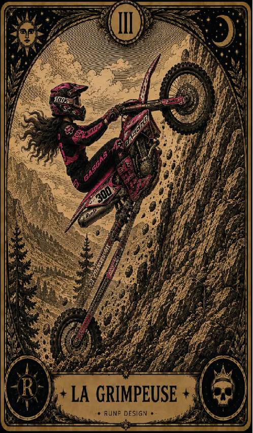 T-shirt "la grimpeuse" - III Les arcanes du motard