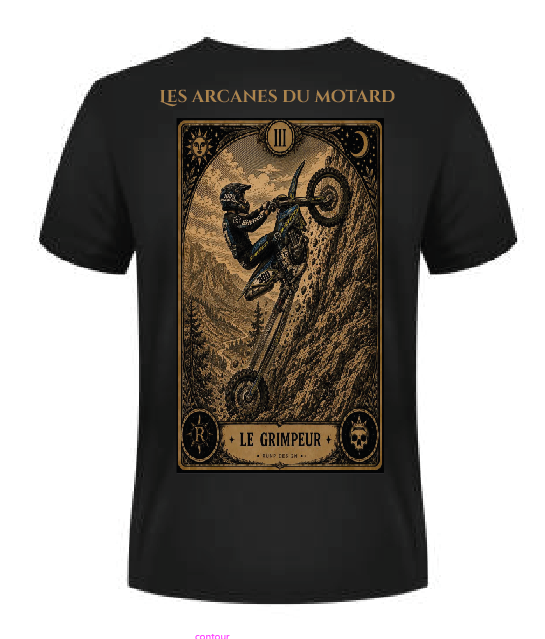 T-shirt "le grimpeur" - III Les arcanes du motard