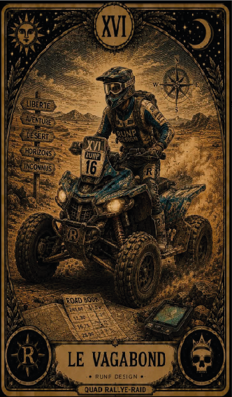 T-shirt "le vagabond" - XVI Les arcanes du motard