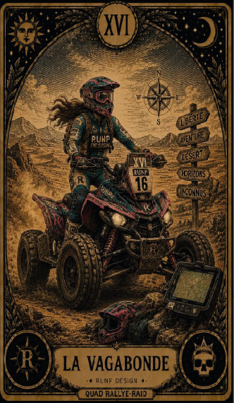 T-shirt "la vagabonde" - XVI Les arcanes du motard