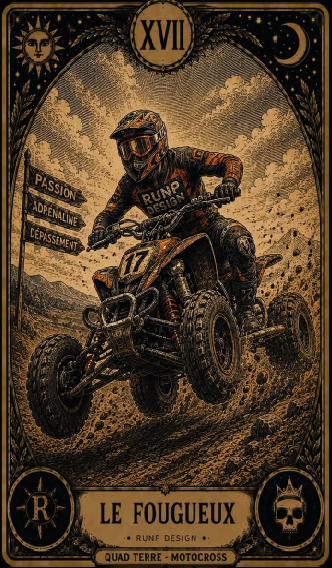 T-shirt "le fougueux" - XVII Les arcanes du motard