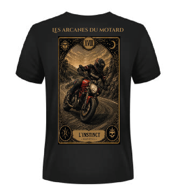T-shirt "l'instinctif" - XVIII Les arcanes du motard