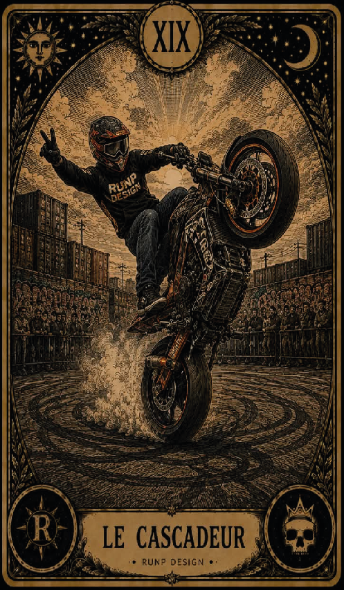 T-shirt "le cascadeur" - XIX Les arcanes du motard