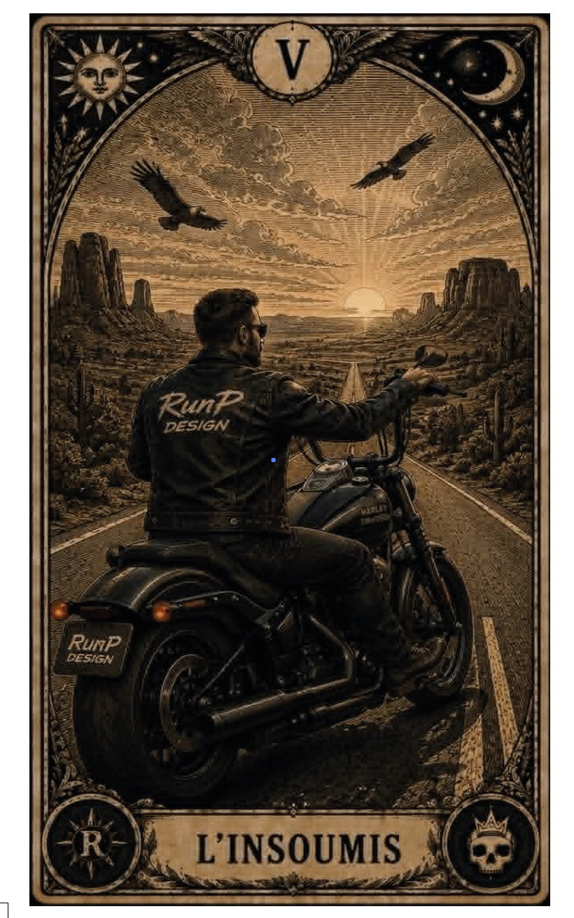T-shirt "l'insoumis" - V Les arcanes du motard