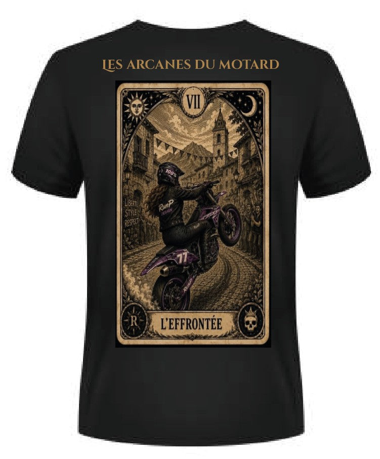 T-shirt "l'éffrontée" - VII Les arcanes du motard