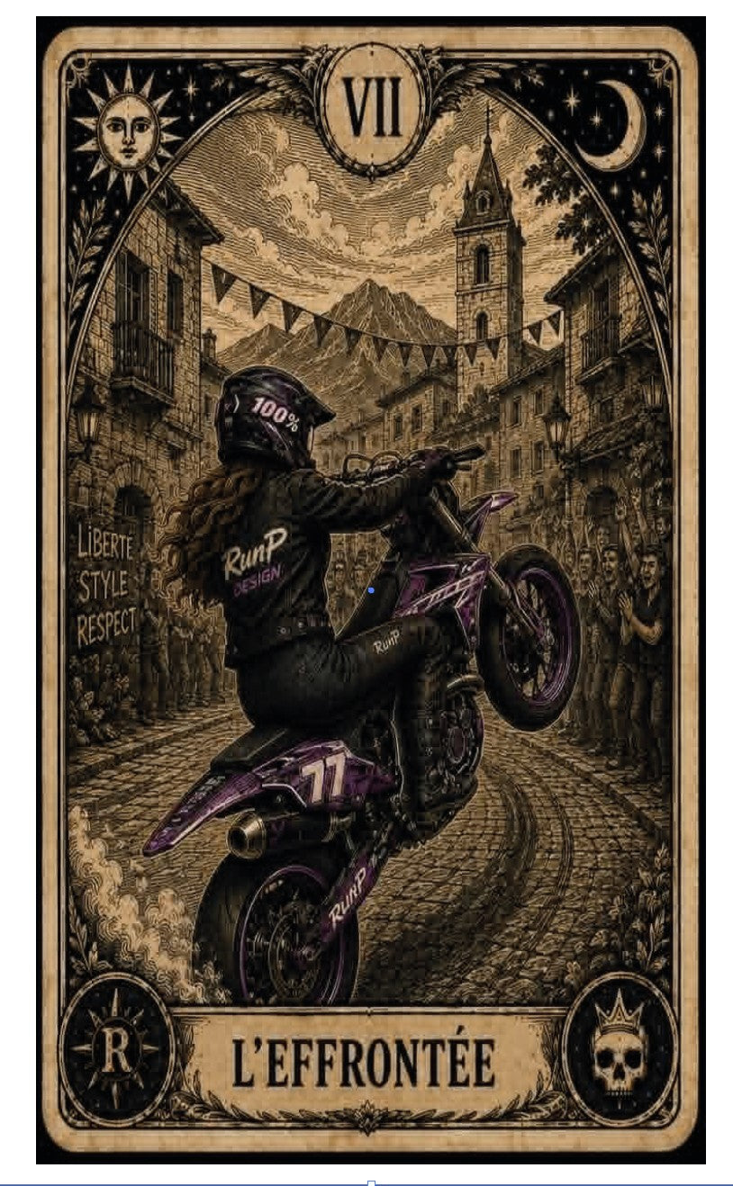 T-shirt "l'éffrontée" - VII Les arcanes du motard