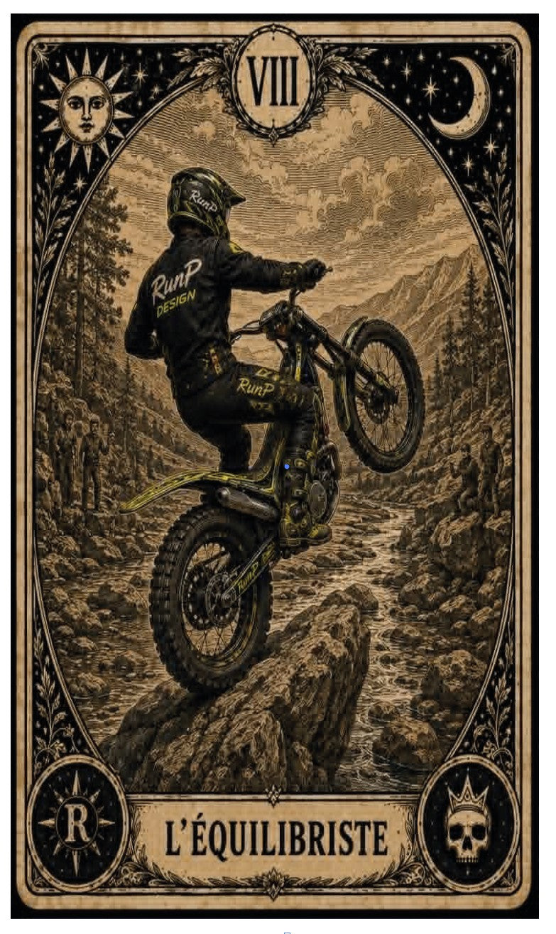 T-shirt "l'équilibriste" - VIII Les arcanes du motard