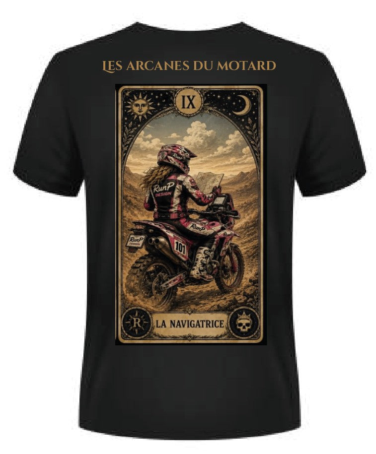 T-shirt "la navigatrice" - VIII Les arcanes du motard (Copie)