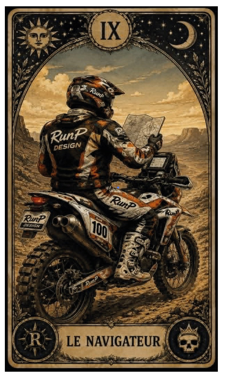 T-shirt "le navigateur " - IX Les arcanes du motard