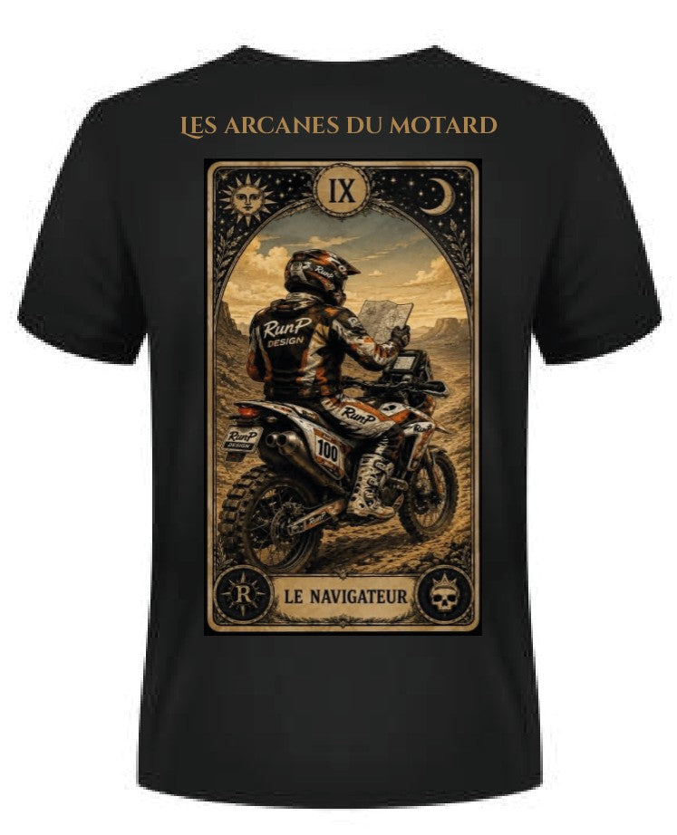 T-shirt "le navigateur " - IX Les arcanes du motard