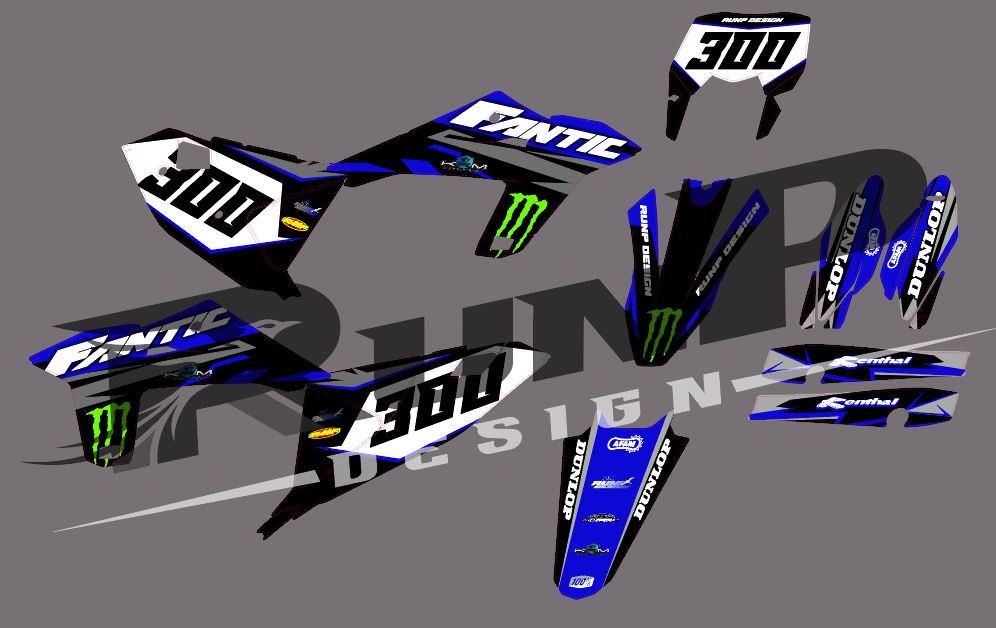 Kit déco FANTIC - Blue Beast Edition - 125/250/300/450 XXF/XEF