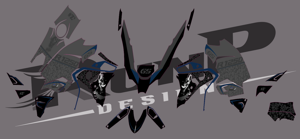 JOKER decal kit - 1250 GS (adventure, triple black)