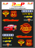Planches d'autocollants "Cars Katchow"