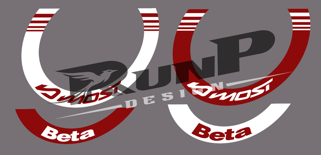 Kit déco jantes – Beta Most - Blanc/Rouge