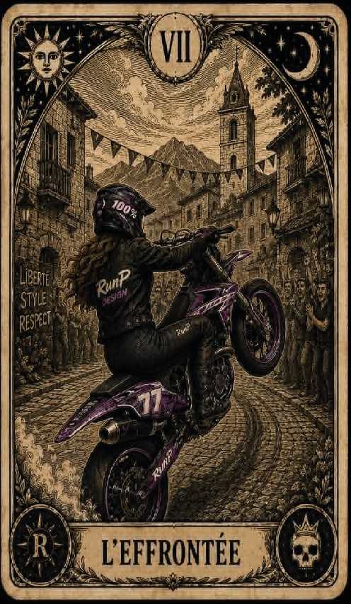 T-shirt "l'effrontée" - VI Les arcanes du motard