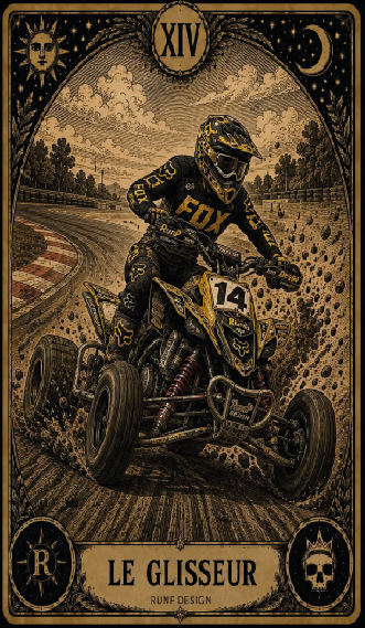 T-shirt "la glisseuse" - XIV Les arcanes du motard