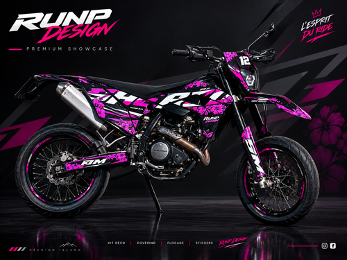 Kit déco PURPLE FLOWER - SHERCO 50/125/250/300/450/500 SE/SEF